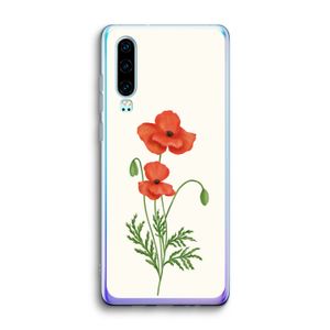 Red poppy: Huawei P30 Transparant Hoesje