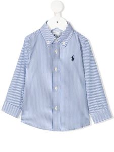 POLO RALPH LAUREN KIDS chemise rayée à boutonnière - Bleu