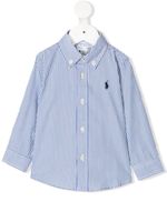 Ralph Lauren Kids chemise rayée à boutonnière - Bleu - thumbnail