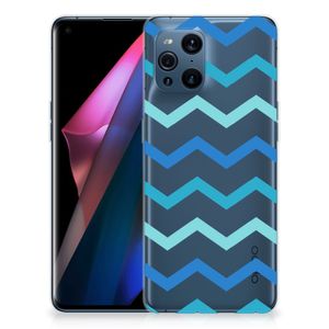 OPPO Find X3 | X3 Pro TPU bumper Zigzag Blauw