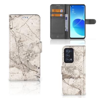 OPPO Reno 6 Pro Plus 5G | Bookcase | Marmer Beige
