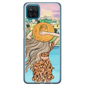 Samsung Galaxy A12 siliconen hoesje - Sunset girl
