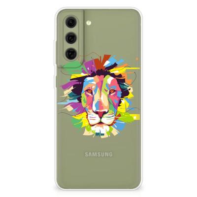 Samsung Galaxy S21FE Telefoonhoesje met Naam Lion Color Samsung Galaxy S21FE Telefoonhoesje met Naam Lion Color