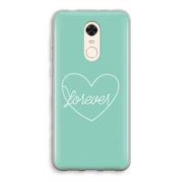 Forever heart pastel: Xiaomi Redmi 5 Transparant Hoesje - thumbnail