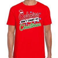 Fout Kerst shirt christmas calories rood voor heren - thumbnail