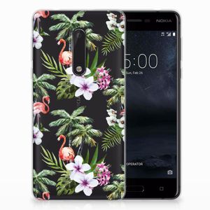 Nokia 5 TPU Hoesje Flamingo Palms