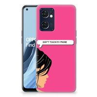 OPPO Reno 7 5G | Find X5 Lite Silicone-hoesje Woman Don't Touch My Phone - thumbnail