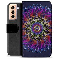 Samsung Galaxy S21+ 5G Premium Wallet Hoesje - Kleurrijke Mandala