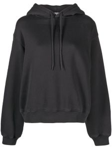 Alexander Wang hoodie en coton mélangé à logo floqué - Gris