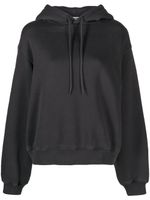 Alexander Wang hoodie en coton mélangé à logo floqué - Gris