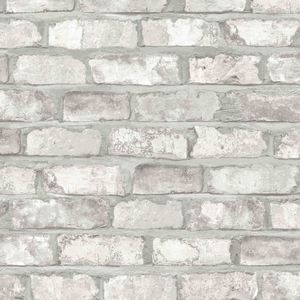 DUTCH WALLCOVERINGS behang bakstenen wit ew3104