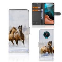 Xiaomi Poco F2 Pro Telefoonhoesje met Pasjes Paarden - thumbnail
