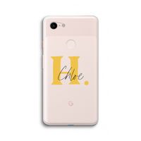 Amber Script: Google Pixel 3 XL Transparant Hoesje