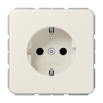 1-voudige wandcontactdoos met randaarde creme CXD1520N