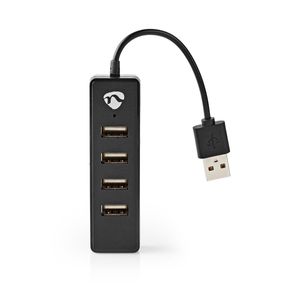 USB-Hub | 4-Poorts | USB 2.0 | Zwart