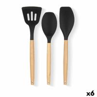 Set Keukengerei Hout Siliconen (6 Stuks) - thumbnail