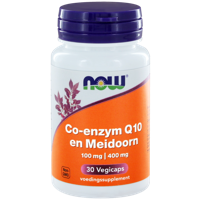 NOW Co-enzym Q10 100mg en Meidoorn 400mg Capsules