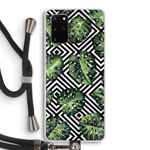 Geometrische jungle: Samsung Galaxy S20 Plus Transparant Hoesje met koord
