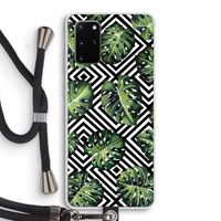 Geometrische jungle: Samsung Galaxy S20 Plus Transparant Hoesje met koord