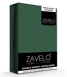 Zavelo Double Jersey Hoeslaken Groen-Lits-jumeaux (180x200 cm)