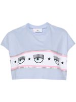 Chiara Ferragni t-shirt Logomania à coupe crop - Bleu - thumbnail