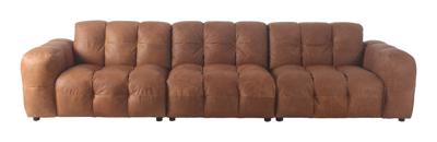 Dutchbone 4,5-zits Bank 'Hackman' Leder, kleur Cognac