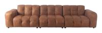 Dutchbone 4,5-zits Bank 'Hackman' Leder, kleur Cognac