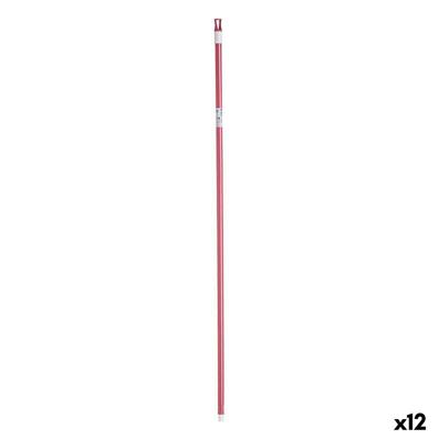 Bezemsteel Roze Metaal 2,3 x 130 x 2,3 cm (12 Stuks)