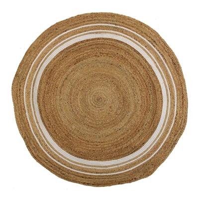 Tapijt Versa Strepen Ø 120 cm Rotan Jute