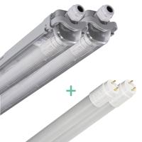 2 PACK - LED's Light LED TL armatuur 60 cm compleet met LED TL buis - 1080lm - 9W - 4000K
