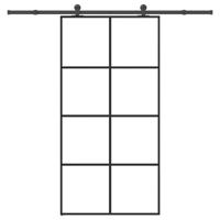 Schuifdeur met beslag 102,5x205 cm ESG-glas en aluminium