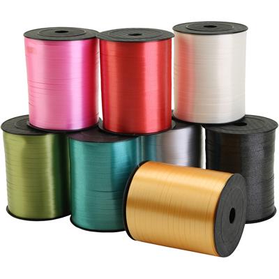 Creativ Company Cadeaulint, b: 5 mm, diverse kleuren, 8x400 m/ 1 doos