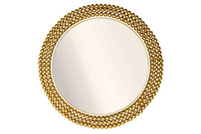 Muurspiegel PEARLS 75cm ijzer goud - 43821