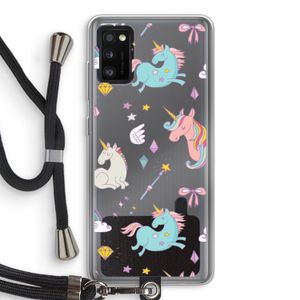 Fantasiewereld: Samsung Galaxy A41 Transparant Hoesje met koord