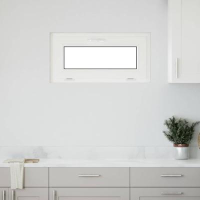 Kelderraam "RISOR" 80x40 cm Kantelbaar 3 Glas wit