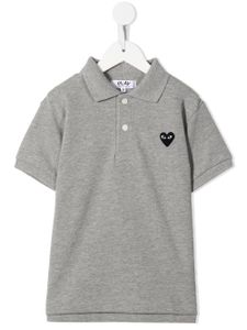 Comme Des Garçons Play Kids polo à logo imprimé - Gris