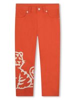 Kenzo Kids pantalon droit imprimé - Orange