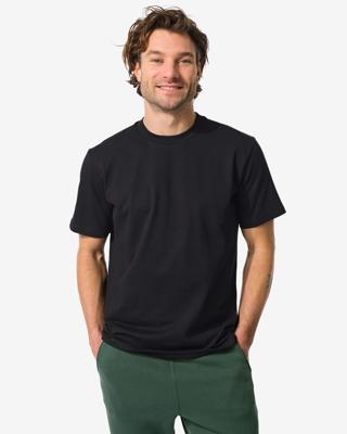 HEMA Heren T-shirt relaxed fit zwart (zwart)