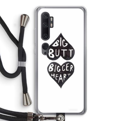Big butt bigger heart: Xiaomi Mi Note 10 Pro Transparant Hoesje met koord