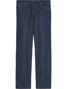 Gucci jean droit en coton biologique à délavage écologique - Bleu