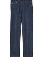 Gucci eco-washed organic straight-leg jeans - Bleu - thumbnail