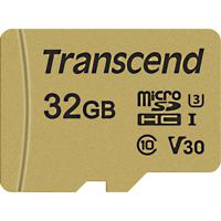 Transcend Premium 500S microSDHC-kaart 32 GB Class 10, UHS-I, UHS-Class 3, v30 Video Speed Class Incl. SD-adapter - thumbnail