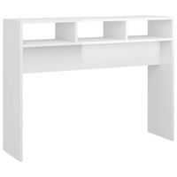 The Living Store Consoletafel Hoogglans Wit - Spaanplaat - 105x30x80 cm