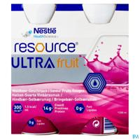 Resource Ultra Fruit Rode Vruchtensmaak 4x200ml Resource Ultra Fruit Rode Vruchtensmaak 4x200ml