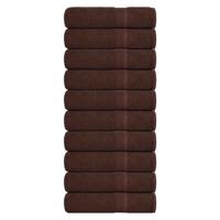 VidaXL Douchehanddoeken frogn 10 st 70x140 cm 360 g/m² bruin