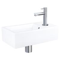 Differnz Force fonteinset keramiek - kraan recht - 40 x 22 x 11.5 cm - chroom