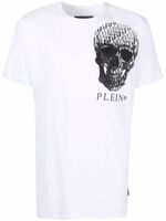 Philipp Plein t-shirt à imprimé tête de mort - Blanc - thumbnail