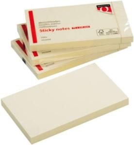 Quantore memoblok 76 x 127 mm geel (100 vel)