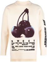 Jil Sander logo-print wool jumper - Tons neutres - thumbnail