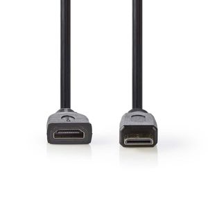 Nedis CVGP34590BK02 High Speed Hdmi-kabel Met Ethernet Hdmi-mini-connector - Hdmi Female 0,2 M Zwart